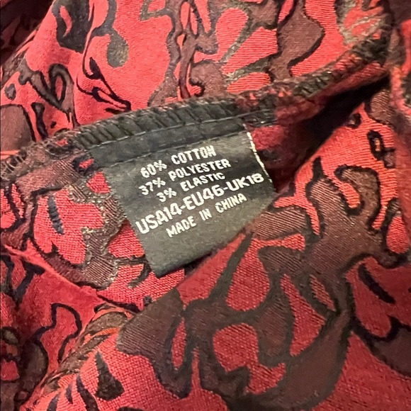 NEW H&R Red Floral Gothic Steampunk Corset Jacket & Matching Swingdress Size 14 - Picture 12 of 16